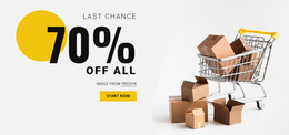 70% Sale Landing Page