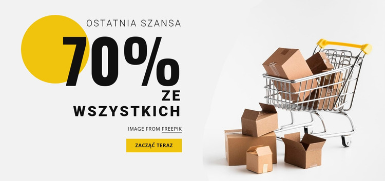 70% sprzedaży Szablon HTML