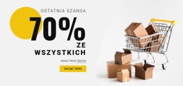 70% Sprzedaży Szablony E-Commerce