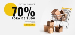 Venda De 70% - Página Inicial De Arrastar E Soltar