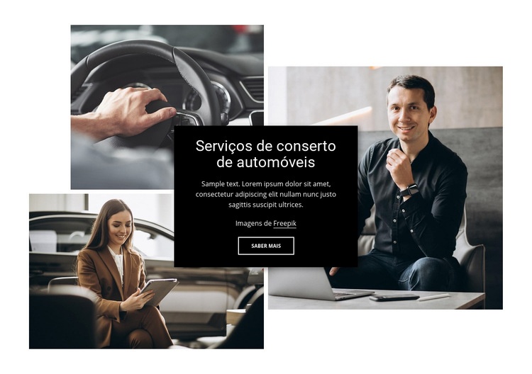 Reparo do motor e alinhamento das rodas Landing Page