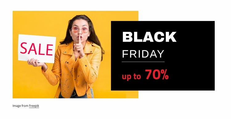 Black Friday försäljning Html webbplatsbyggare