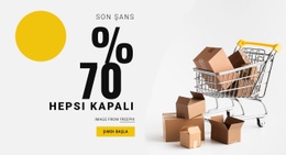 % 70 Satış E-Ticaret Web Sitesi Şablonları