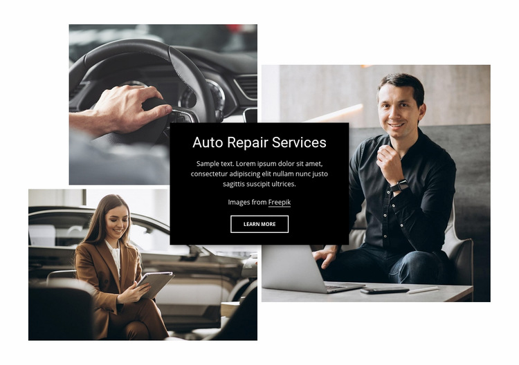 Engine repair and wheel alignment Web Page Design