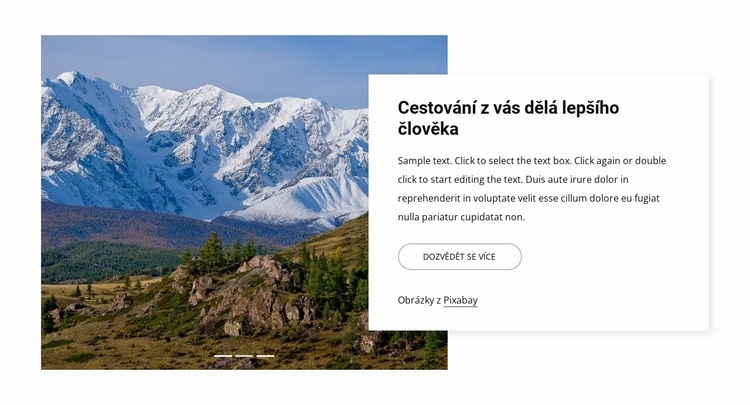 Cestování z vás dělá lepšího člověka Šablona HTML