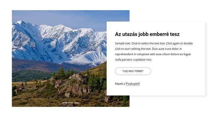 Az utazás jobb emberré tesz CSS sablon