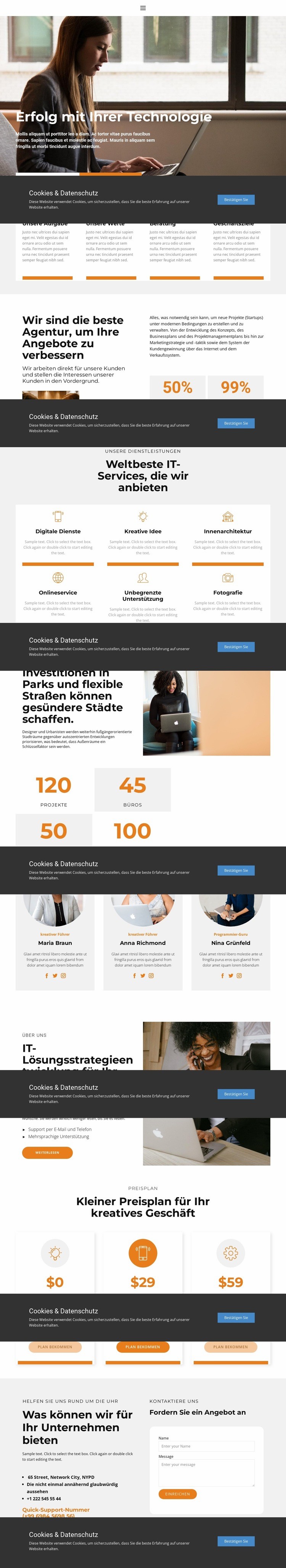 Was ist Erfolg Website Builder-Vorlagen