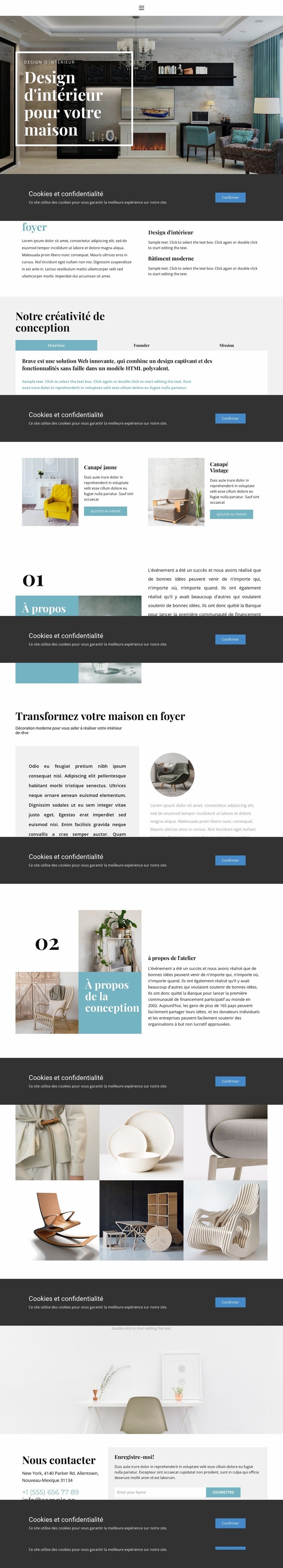 Intérieur pratique Modèles de constructeur de sites Web