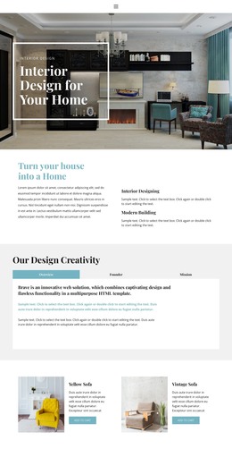 Practical interior - HTML Template by Nicepage