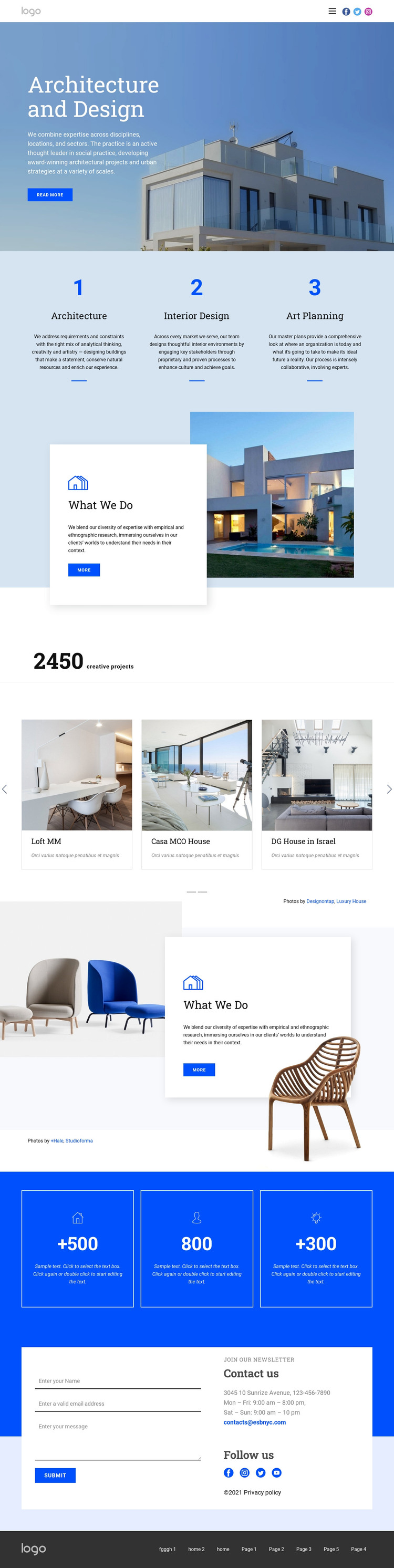 Architecture and design HTML Template