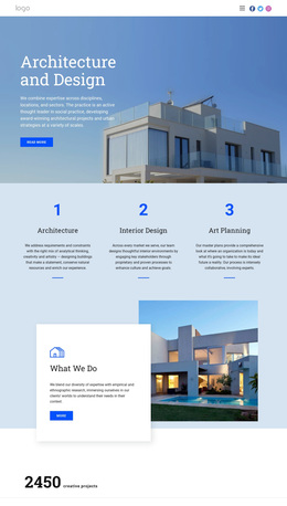 Architecture And Design - Free Website Template
