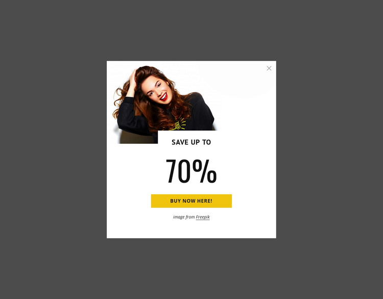 Sale popup Elementor Template Alternative