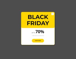 Black Friday Yellow Popup CSS Template