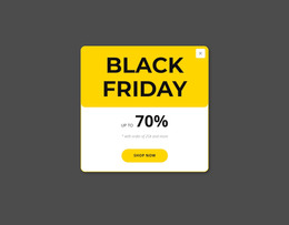 Black Friday Yellow Popup Elementor Template Alternative