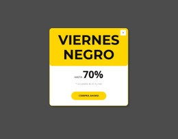 Ventana Emergente Amarilla De Viernes Negro: Página De Destino Fácil De Usar