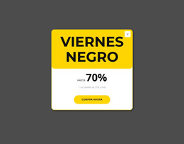 Ventana Emergente Amarilla De Viernes Negro: Plantilla De Página HTML