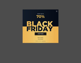 Black Friday Popup With Image Background HTML Template