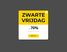Zwarte Vrijdag Gele Pop-Up E-Commerce Websites