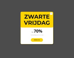 Zwarte Vrijdag Gele Pop-Up Online Winkel