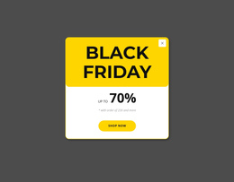 Black Friday Yellow Popup One Page Template