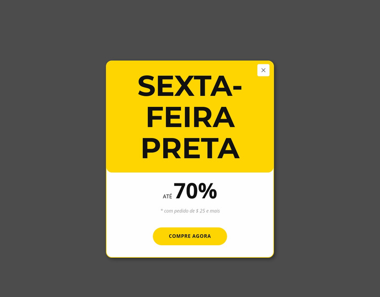 Pop-up preto sexta-feira amarela Template Joomla