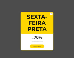 Pop-Up Preto Sexta-Feira Amarela Mercado De Ações