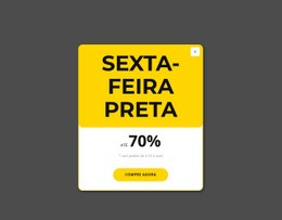 Pop-Up Preto Sexta-Feira Amarela Site De Compras