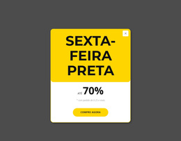 Pop-Up Preto Sexta-Feira Amarela Tutoriais Online