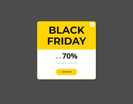 Black Friday Yellow Popup Web Designer