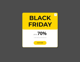 Black Friday Yellow Popup - Website Template