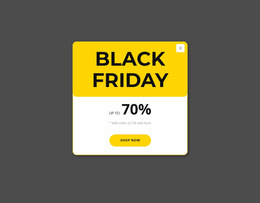 Black Friday Yellow Popup - Easy-To-Use Landing Page