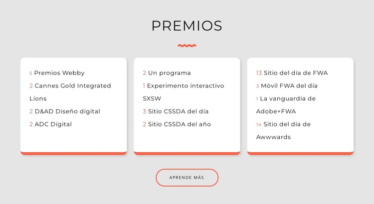 premios de estudio de diseño Plantilla CSS