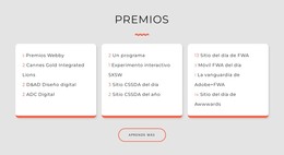 Premios De Estudio De Diseño: Plantilla De Sitio Web HTML