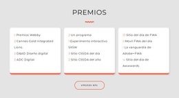 Premios De Estudio De Diseño: Plantilla HTML5 Fácil De Usar