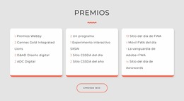Plantilla Joomla Exclusiva Para Premios De Estudio De Diseño