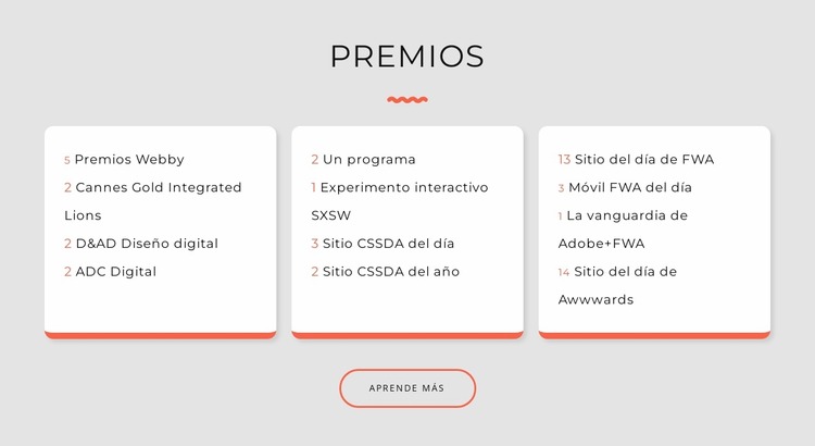 premios de estudio de diseño Plantilla Joomla