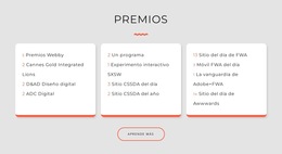 Premios De Estudio De Diseño - Plantilla De Sitio Web Gratuita