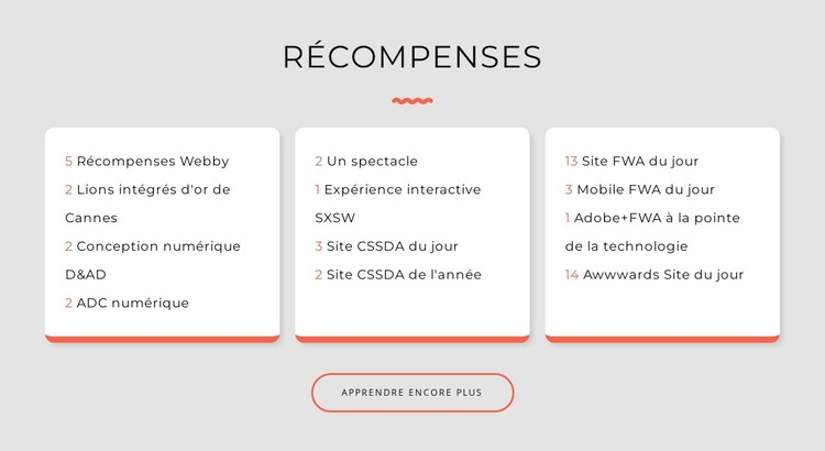 Prix du studio de design Modèle HTML