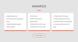 Design studio awards - HTML Template by Nicepage