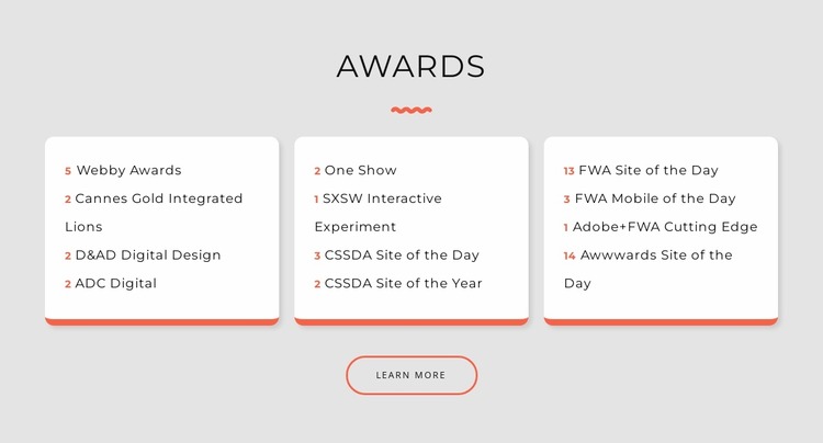 Design studio awards Html Website Builder