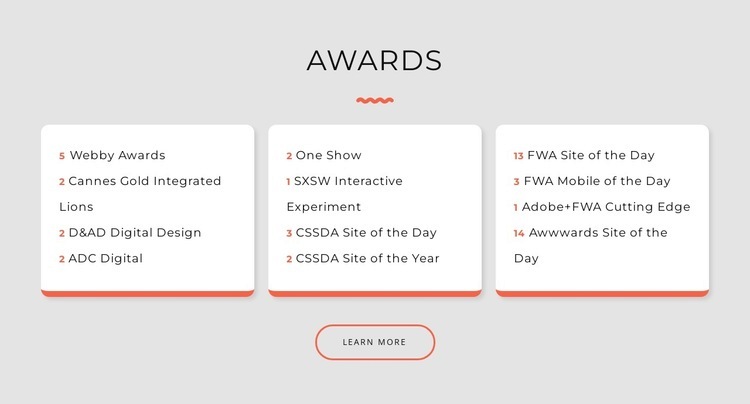 Design stúdió díjak Html Weboldal készítő