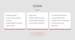 Design Stúdió Díjak - HTML Webhelysablon