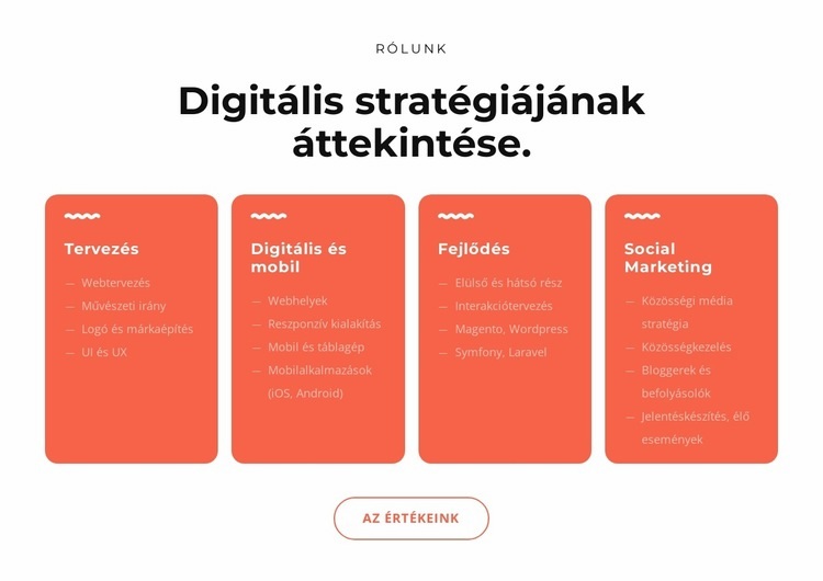 Menő digitális megoldások HTML Sablon