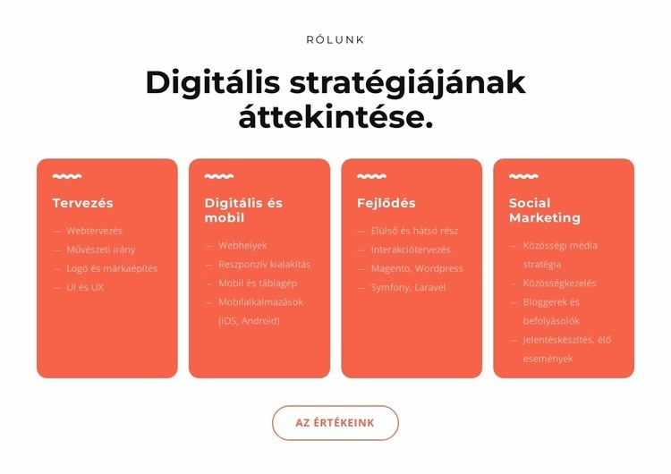 Menő digitális megoldások Weboldal sablon