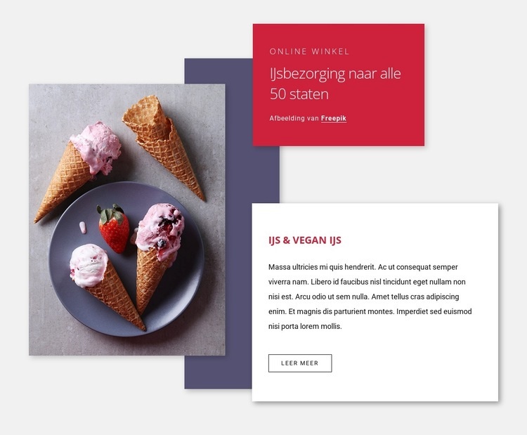 Overlappend ontwerp Website Builder-sjablonen