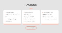 Nagrody Studia Projektowego - Szablon Strony HTML