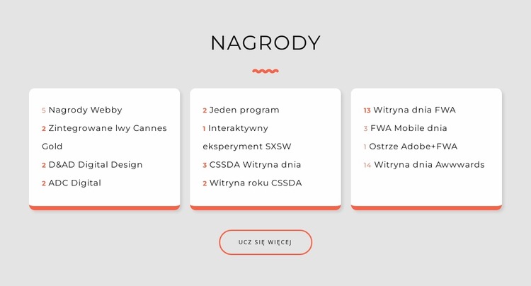 Nagrody studia projektowego Szablon Joomla