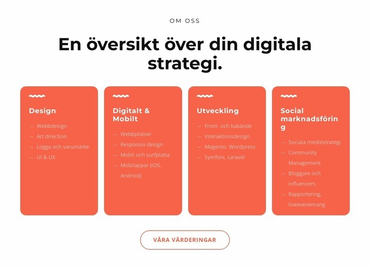 Coola digitala lösningar Webbplats mall