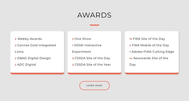 Design studio awards Web Page Design