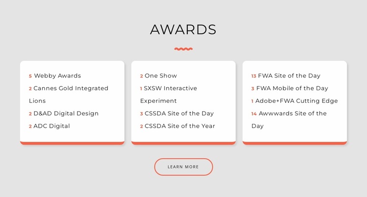 Design studio awards Website Design